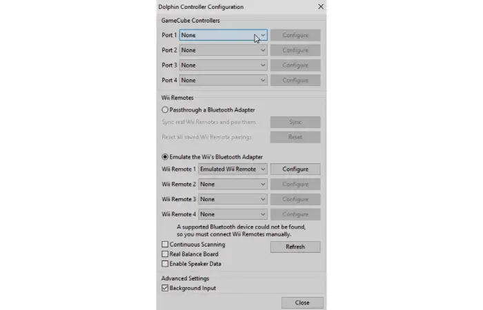 configure controller mapping