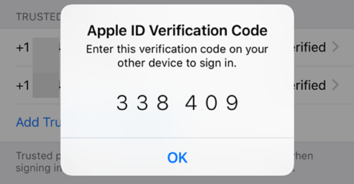 apple verification code