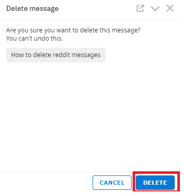 deleting reddit message