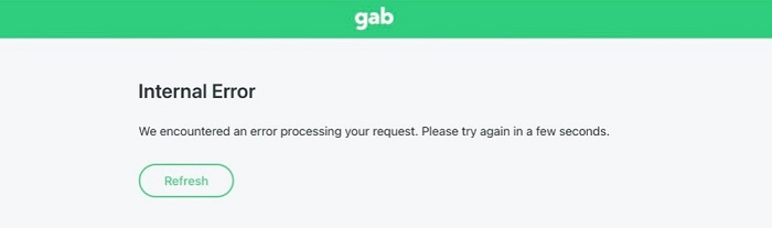 gab internal error