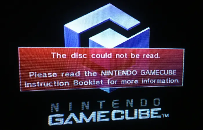 gamecube disc error