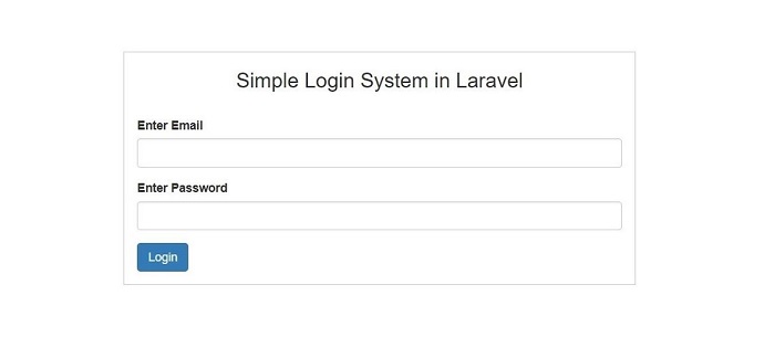laravel login form