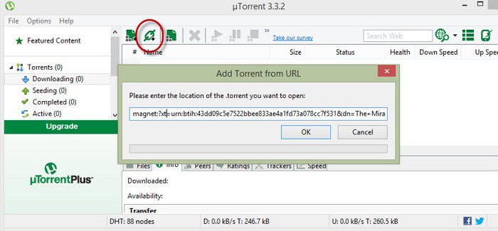 добавить торрент с URL