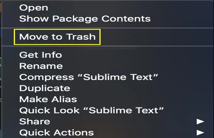 move to trash