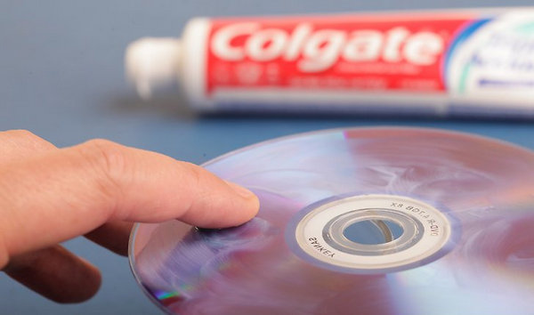 toothpaste and cd