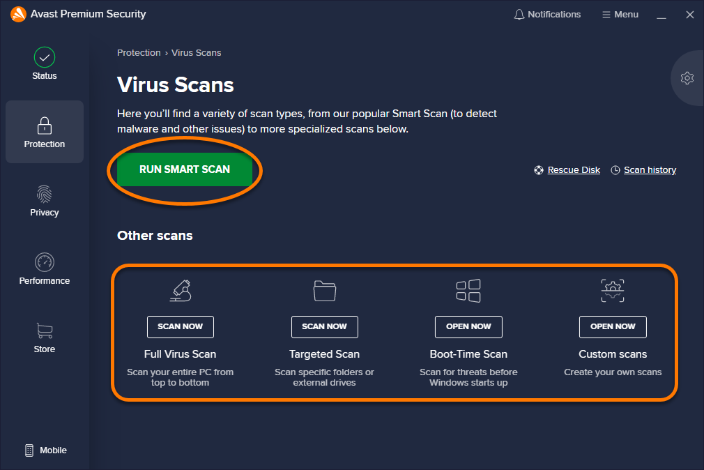virus scans