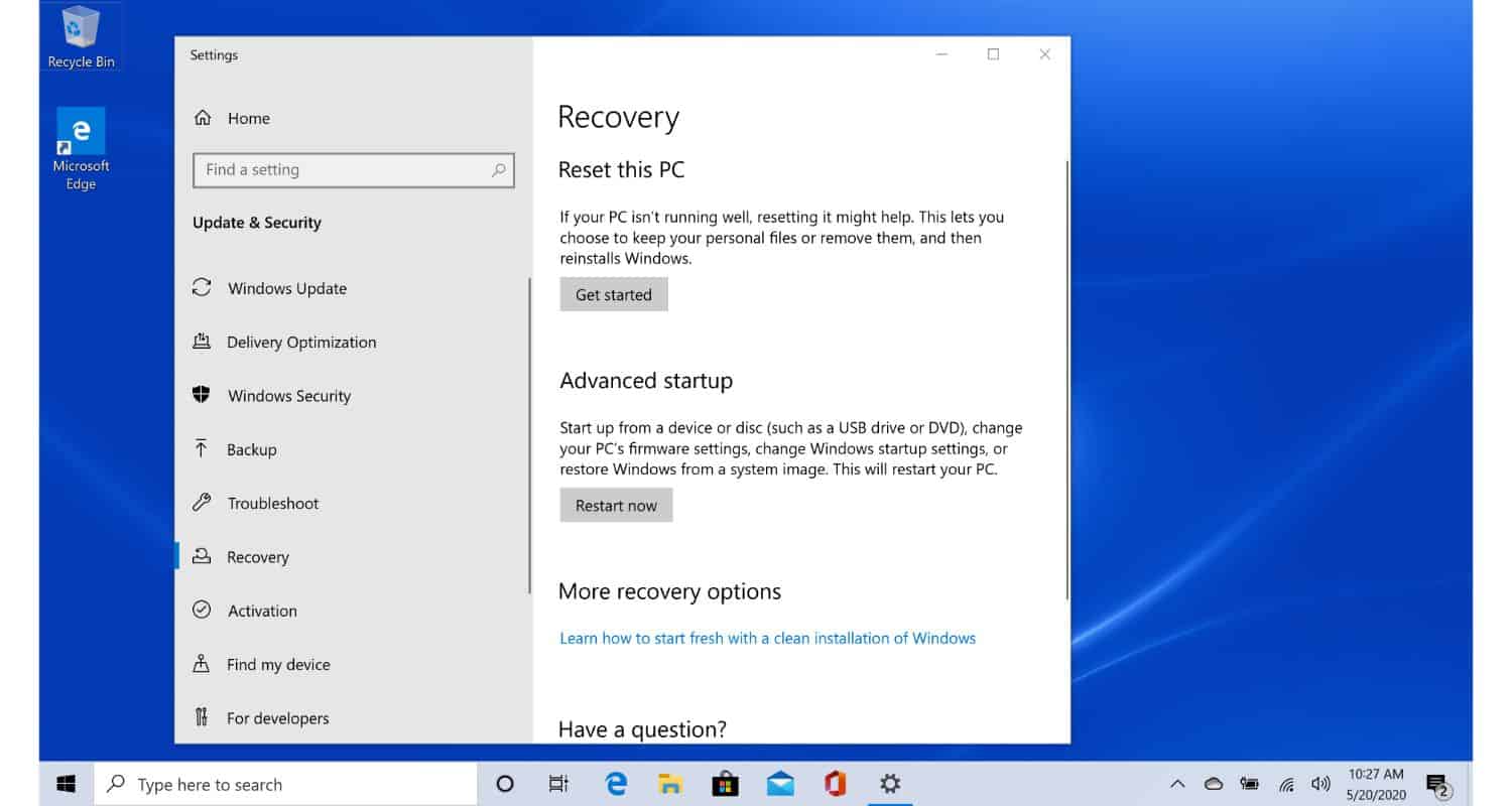 restart device