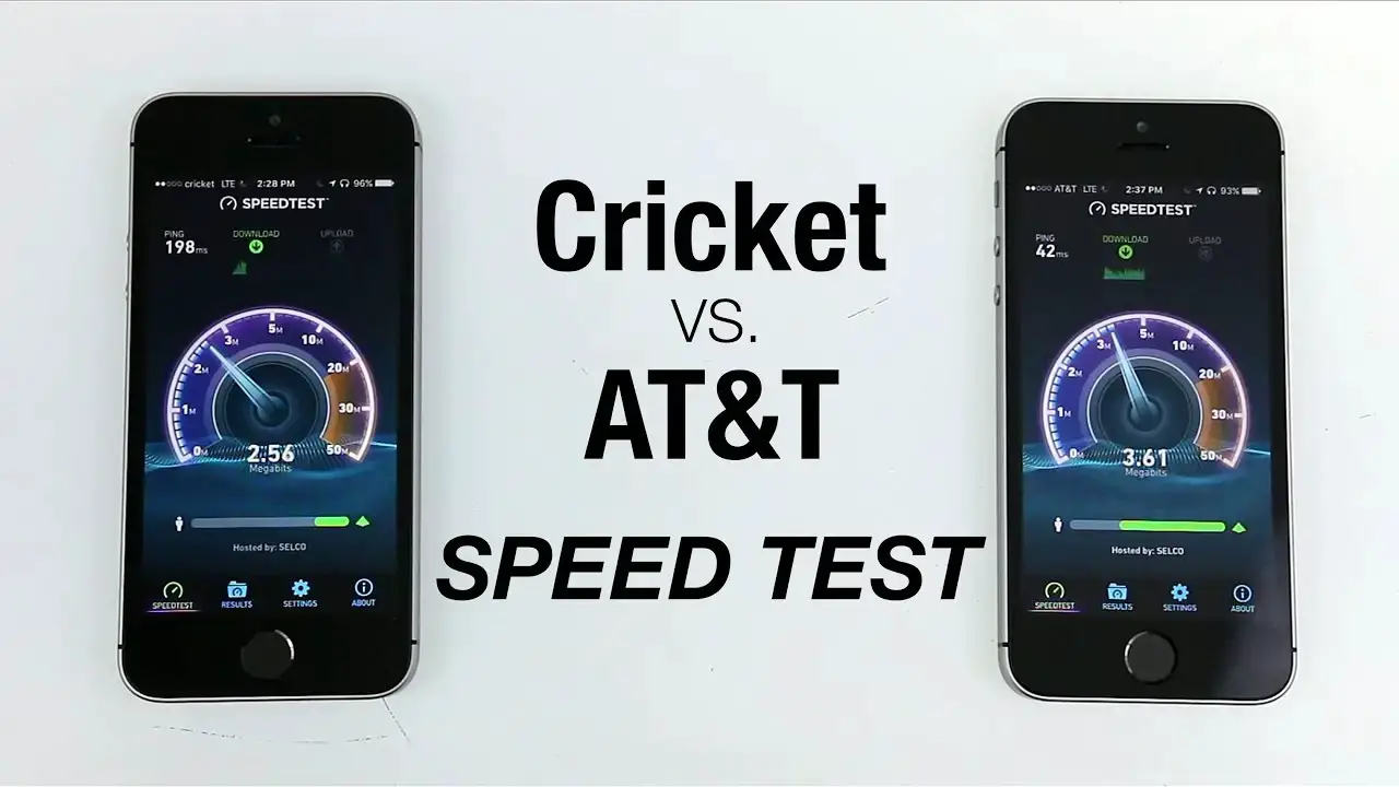 cricket and at&t speed test