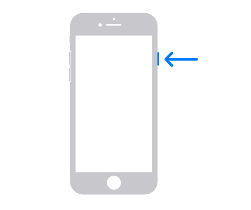 iphone with blue arrow pointing left