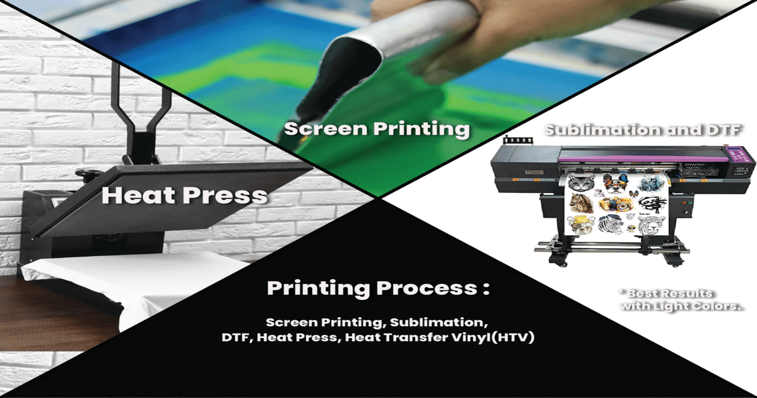 difference between screen print and sublimation 