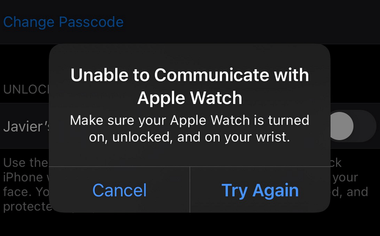 apple watch is not linked to a network