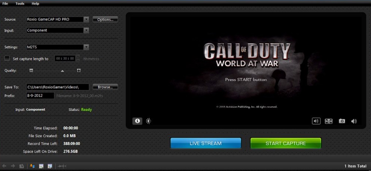game capture software ingame layout