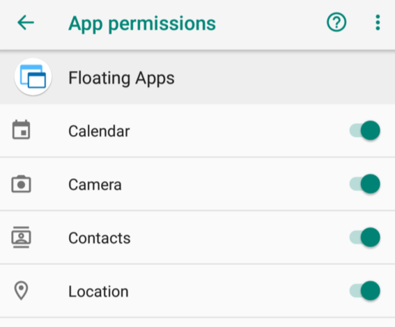 limit the app permissions