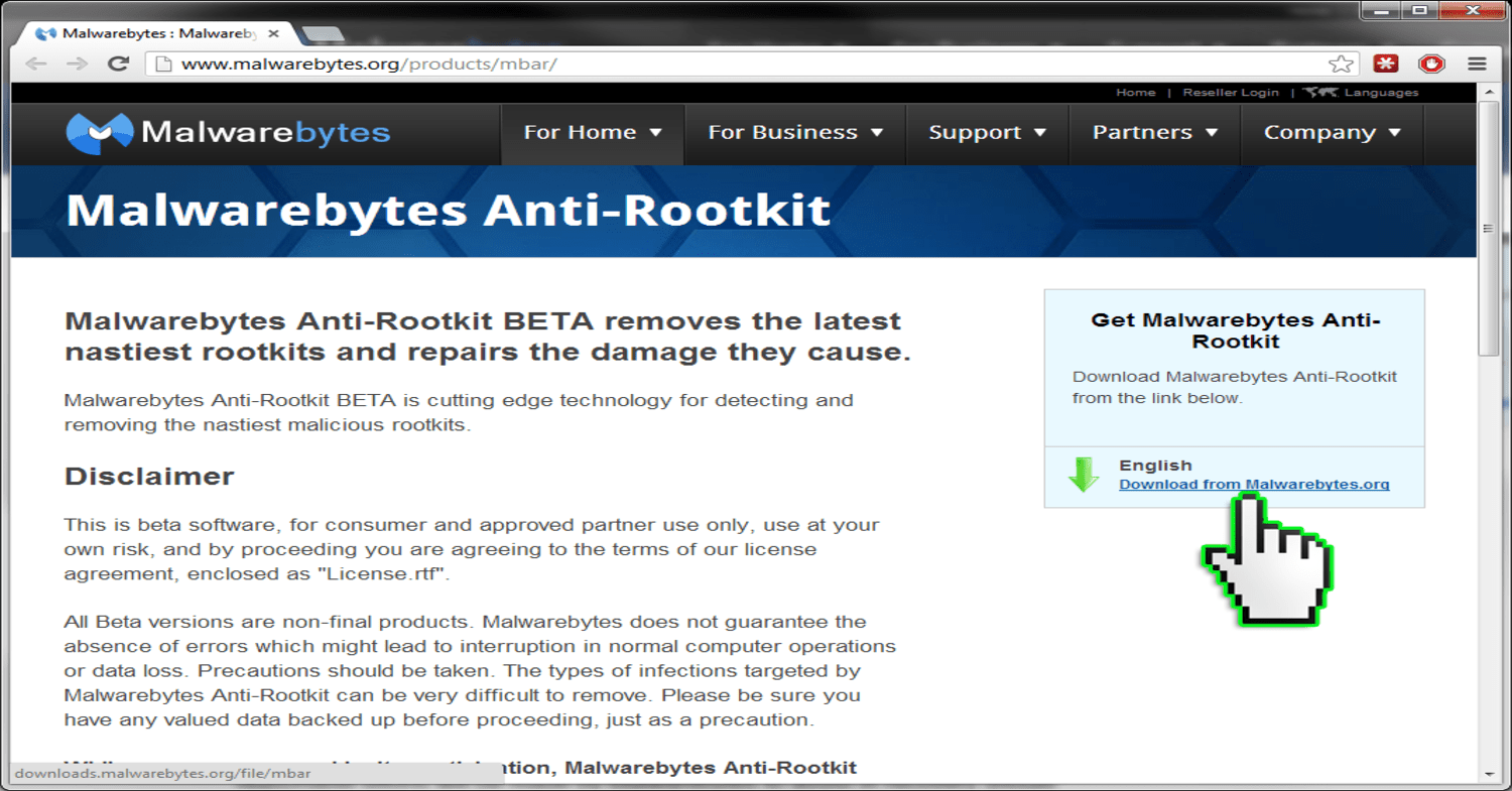 malware bytes anti-rootkit beta 