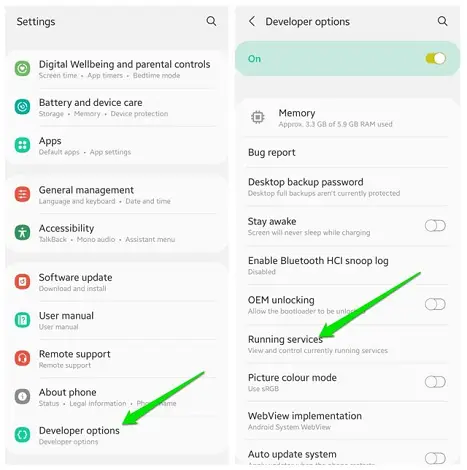 settings and about phone