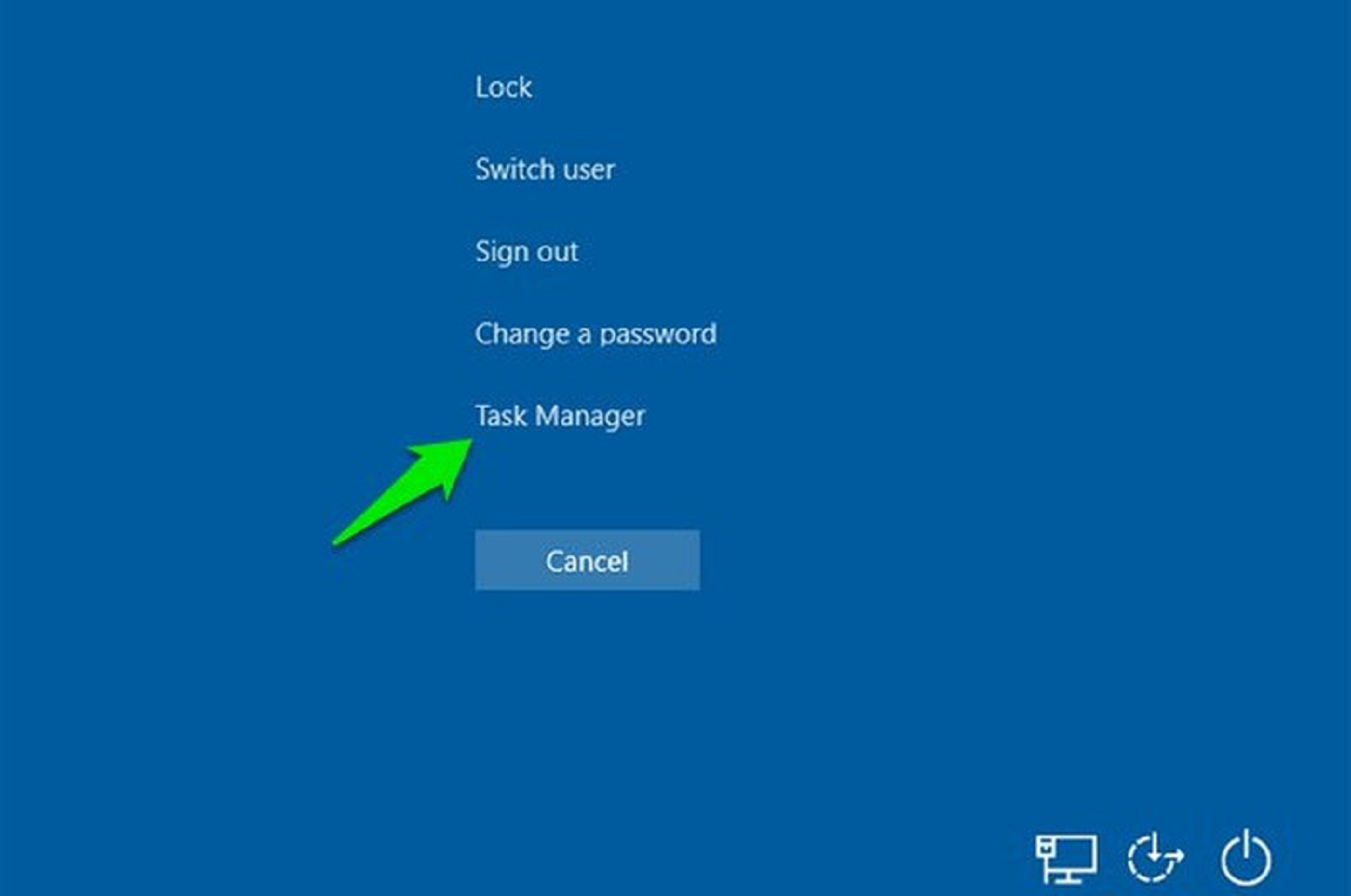 the task manager