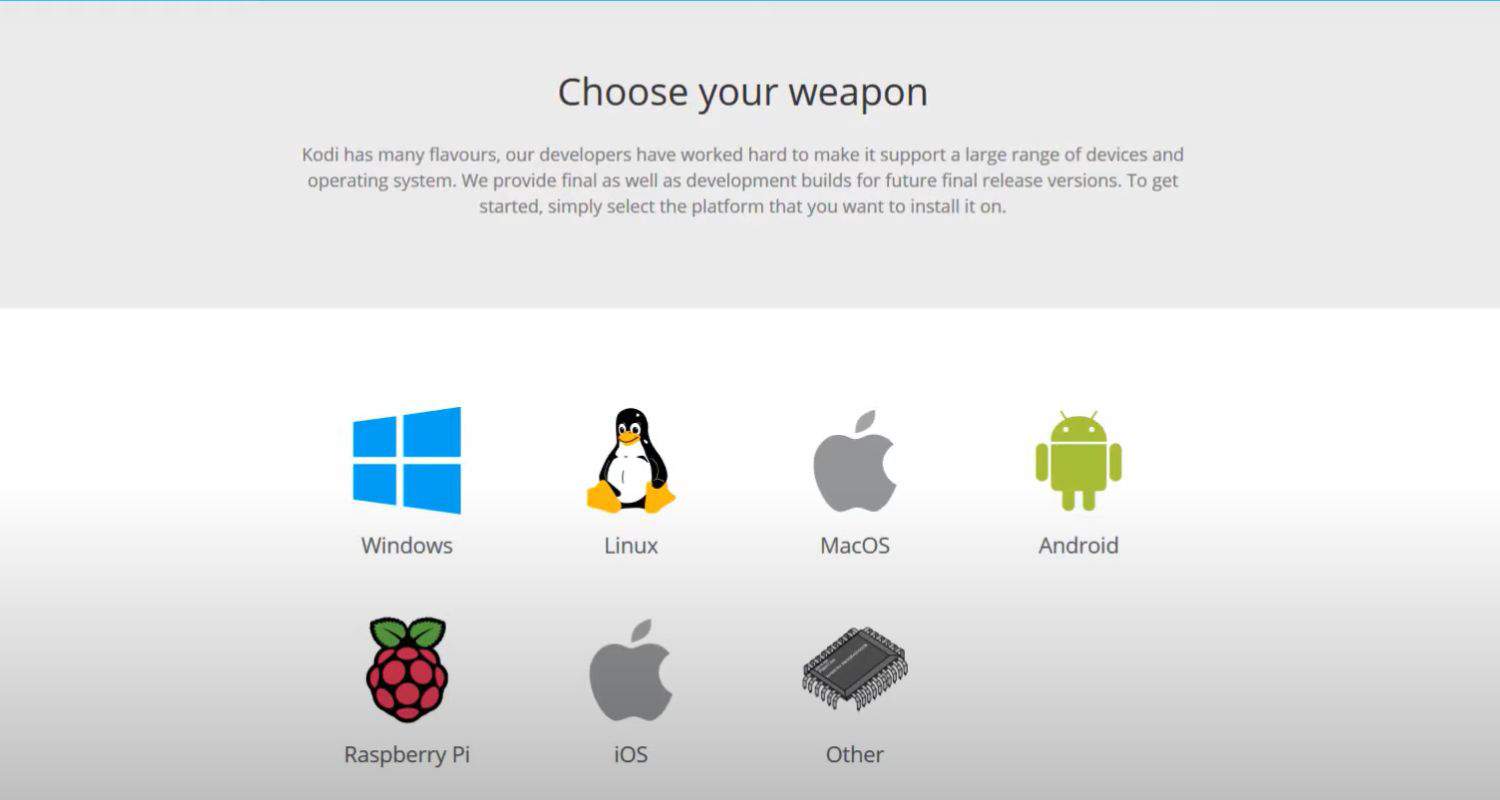 choose the os for kodi