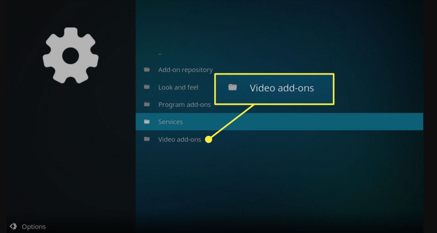 select video or program addon