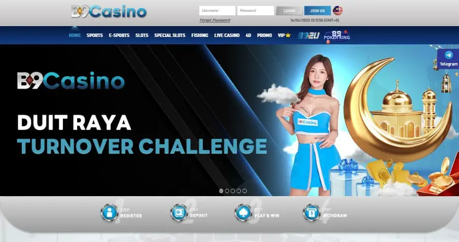 B9casino homepage