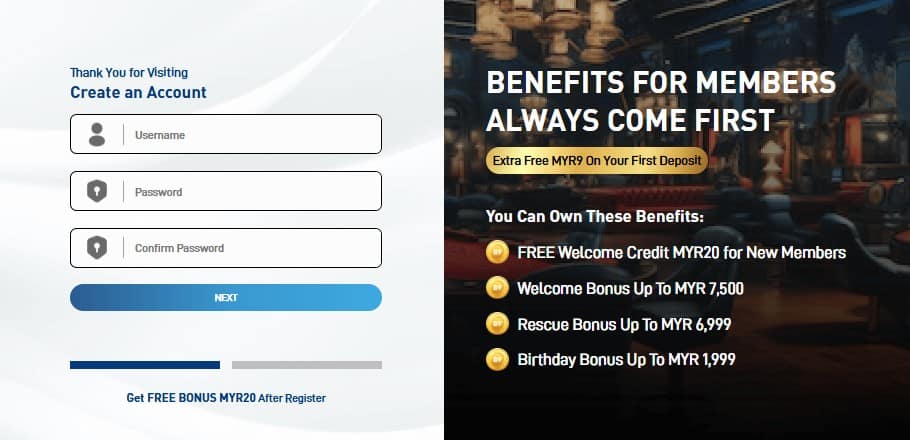 B9casino registration