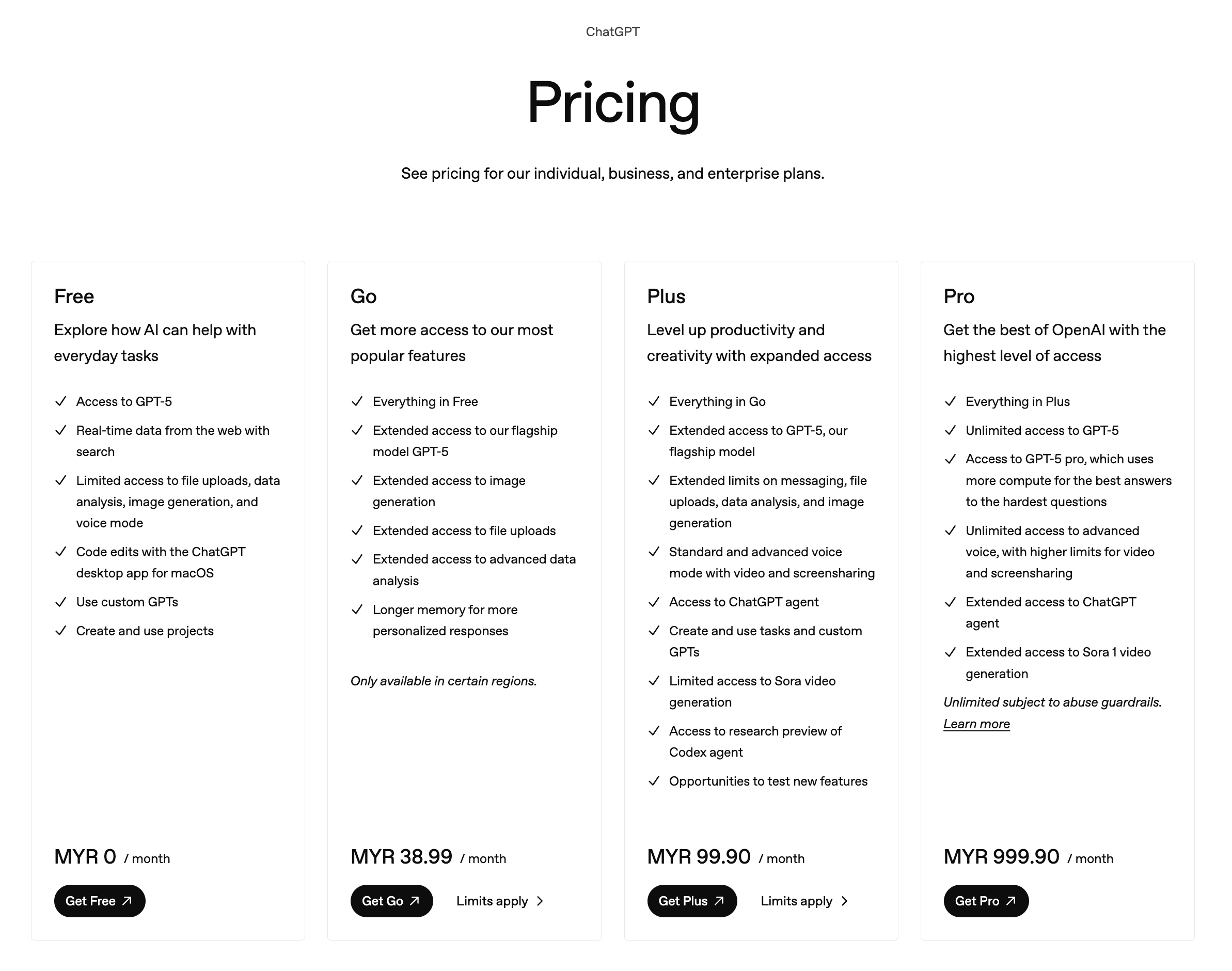 ChatGPT Go Malaysia Launch Pricing