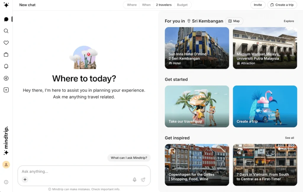 MindTrip - AI trip planner