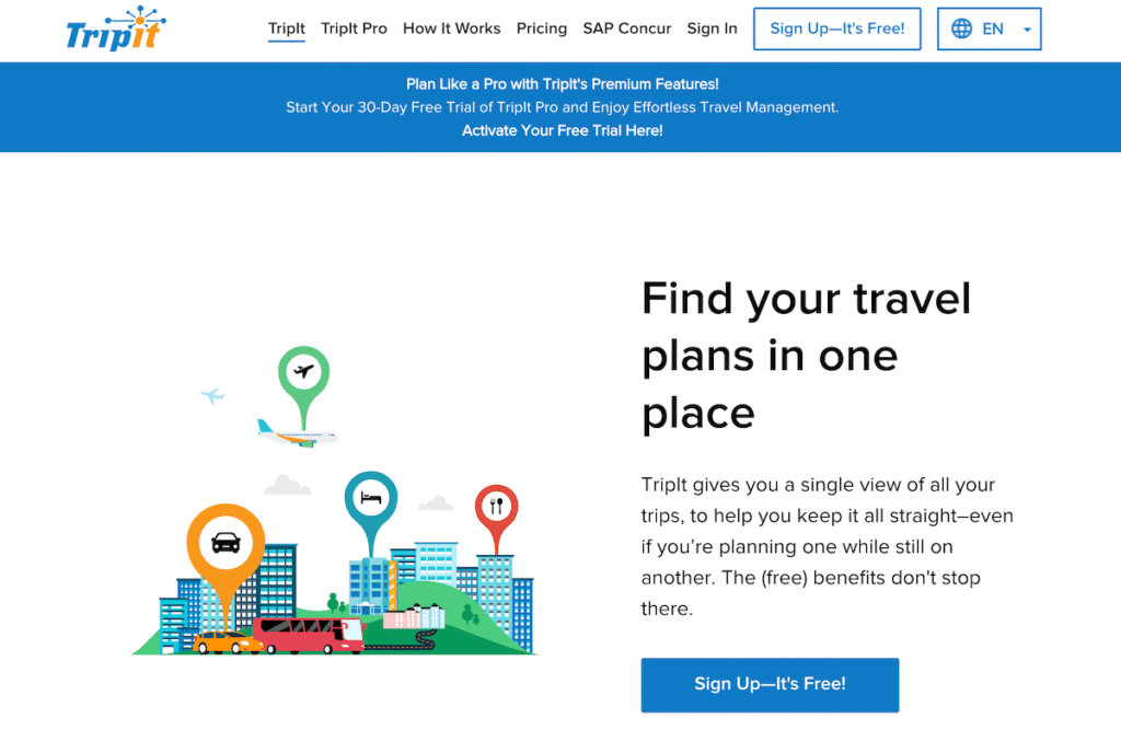 TripIt - AI trip planner