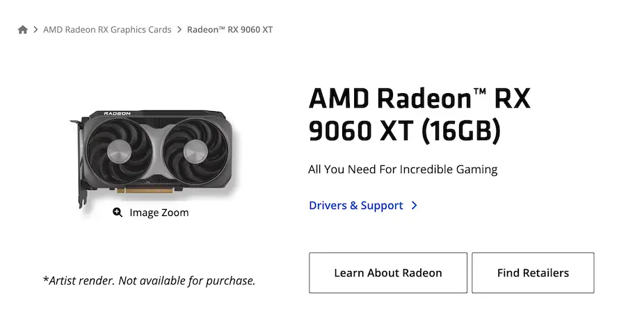 AMD Radeon™ RX 9060 XT