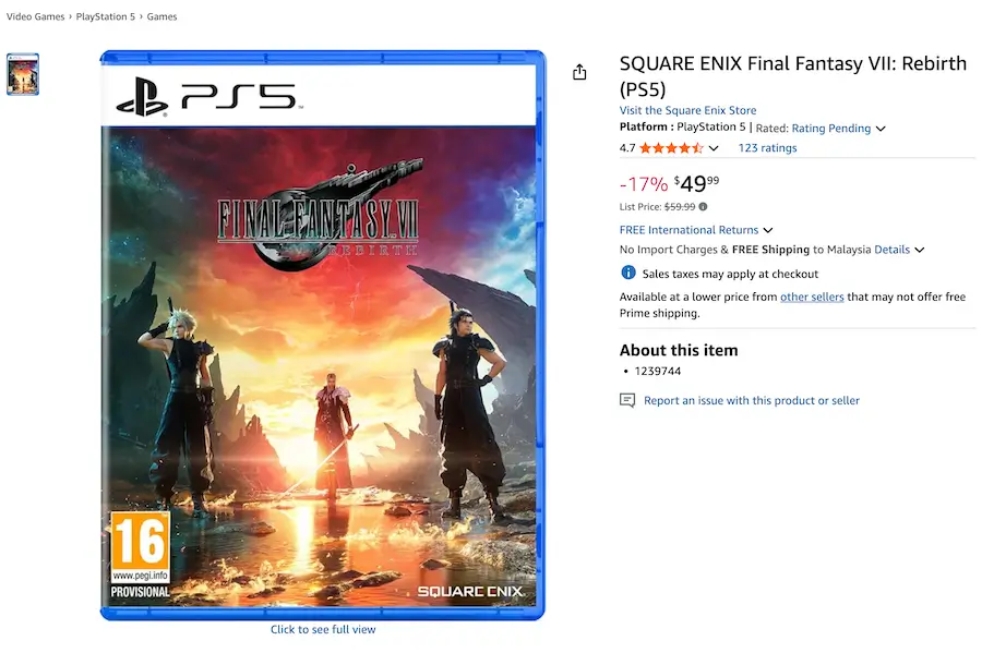 Final Fantasy VII Rebirth